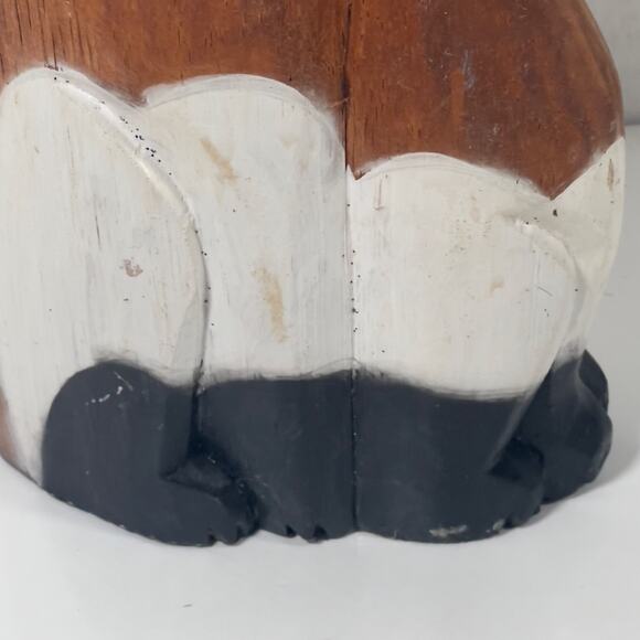 Hand carved Wooden Cats Standing Staring Together Folk Art Piece - Picture 10 of 16